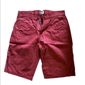 Men Red Cargo Shorts